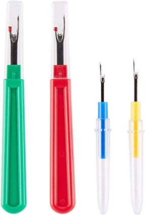 MultiColor 2 Big And 2 Small Thread Remover Kit With 1 Thread Nipper Zipper Bag