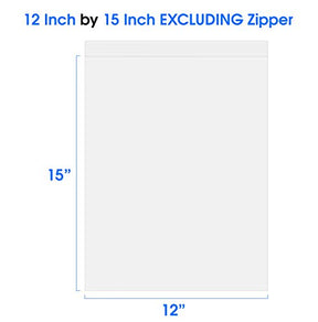 12x15 500 Count Resealable Plastic Bags Poly Bag Packaging Clothes