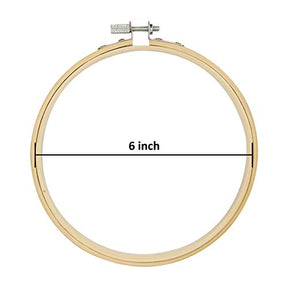 12 Pieces 6 Inch Bamboo Circle Hoops Rings For Embroidery And Cross Stitch