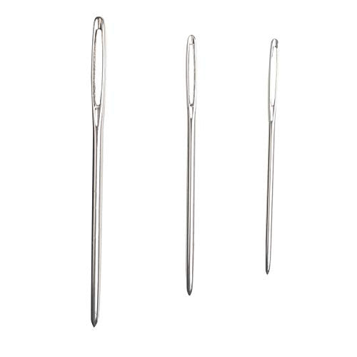 12 Pieces Large Eye Blunt Needles Stainless Sewing Needles