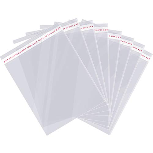 11x14 Inches Large 500 Pcs Resealable Cellophane Bags For Packaging Clothes