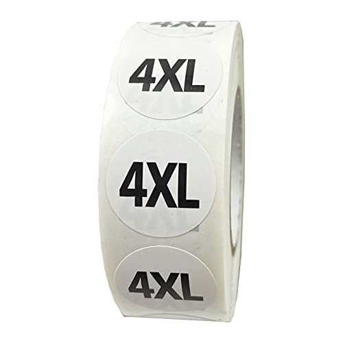 1000 Pcs 4xl Clothing Size Stickers Labels Adhesive Size Stickers For Clothing