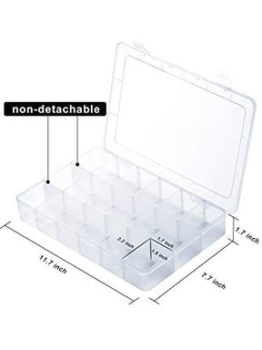 18 Grids Plastic Compartment Container Storage Box Case With Dividers