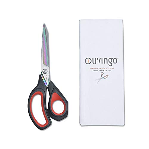 8.5 Inches Black/Red Fabric Scissors All-Purpose Stainless Steel Scissors