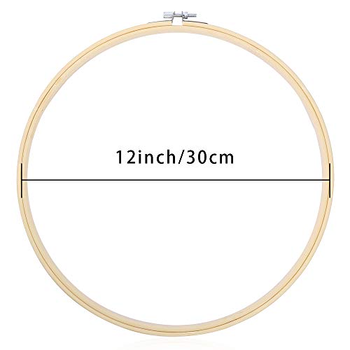 12 Inch Wooden Round Embroidery Hoops Bamboo Circle Cross Stitch Hoop