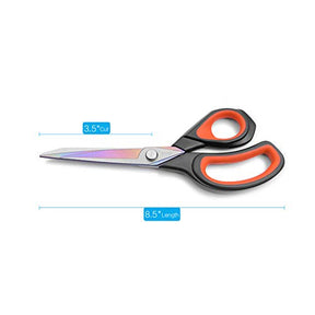 8.5 Inches Black/Red Fabric Scissors All-Purpose Stainless Steel Scissors