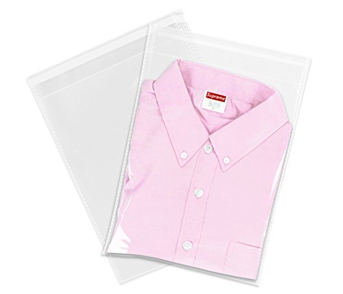 12x15 200 Count Poly Bags For Shirts T Shirt Bags Clear Plastic Bags