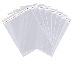 11x14 Inches Large 200 Pcs Resealable Cellophane Bags For Packaging Clothes