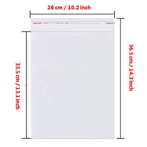 10x13 200 Pcs Cellophane Bags Resealable Plastic Bags Packaging Clothing