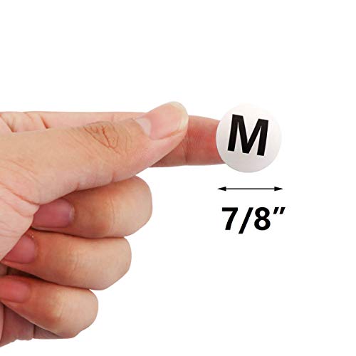 7 Sizes 3500 Pack Clothing Size Stickers Adhesive Sizing Stickers