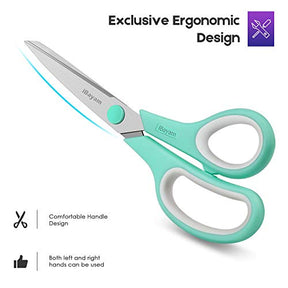 3 Pack Mint Grey Purple Scissors Sewing Scissors Craft Scissors