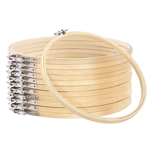 10 Inch Wooden Round Embroidery Hoops Bamboo Circle Cross Stitch Hoop