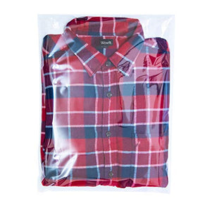 12x16 Inches 100 Count Clear Cellophane Plastic Bags T Shirt Bags