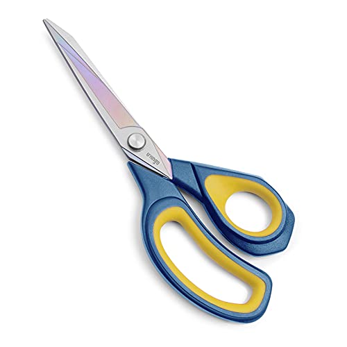 8.5 Inches Navy Blue/Yellow Fabric Scissors All-Purpose Stainless Steel Scissors