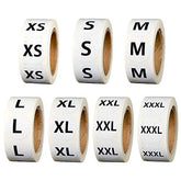 7 Sizes 3500 Pack Clothing Size Stickers Adhesive Sizing Stickers