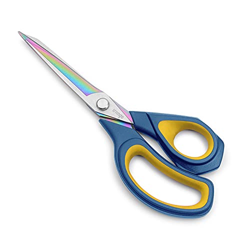 9.5 Inches Blue/Yellow Fabric Scissors All-Purpose Stainless Steel Scissors