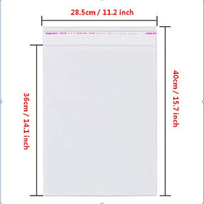 11x14 Pcs Cellophane Bags Resealable Plastic Bags Packaging Clothes
