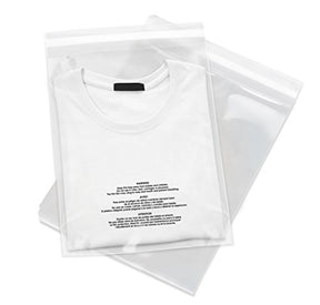 9x12 200 Count Clear Poly Bags T Shirt Plastic Bags Cellophane Bags