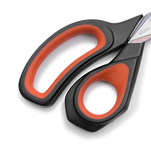 8.5 Inches Black/Red Fabric Scissors All-Purpose Stainless Steel Scissors