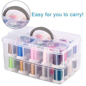 3 Layers Case Storage Box Embroidery Thread Organizer For 60 Spools