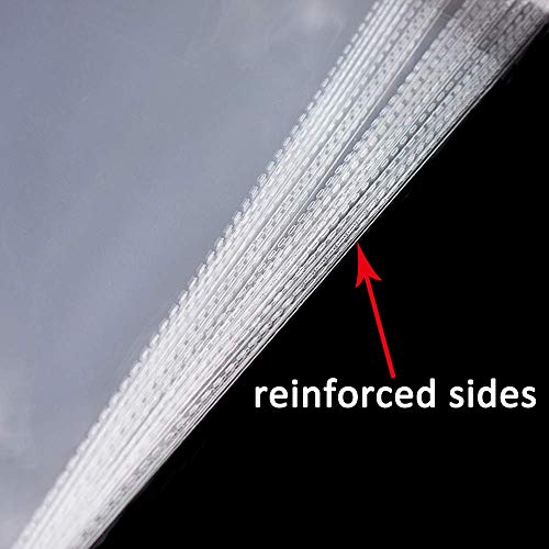 12x15 200 Pcs Clear Cello Cellophane Bags Resealable Plastic Bags