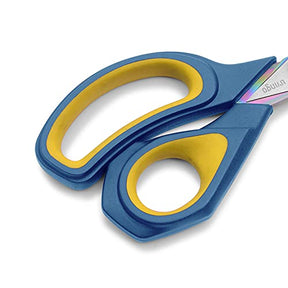 8.5 Inches Navy Blue/Yellow Fabric Scissors All-Purpose Stainless Steel Scissors