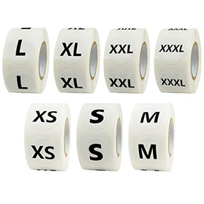 7 Sizes 3500 Pcs Clothing Size Stickers Labels Size Stickers For Clothing