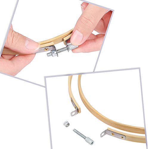 12 Pieces 8 Inch Embroidery Hoops Cross Stitch Hoop Ring For Art Craft Handy Sewing