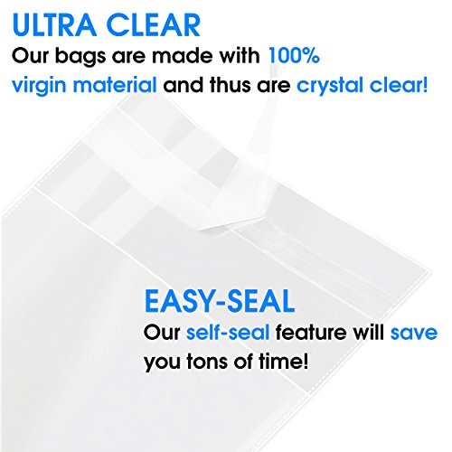10x13 200 Pack Resealable Plastic Bags Plastic Shirt Bags