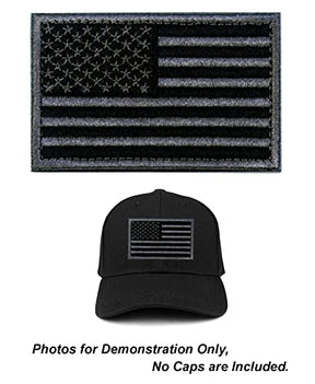 Black Grey Tactical Patch USA Flag With Hook And Loop For Military Uniform