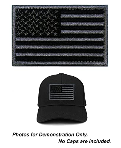 Black Grey Tactical Patch USA Flag With Hook And Loop For Military Uniform