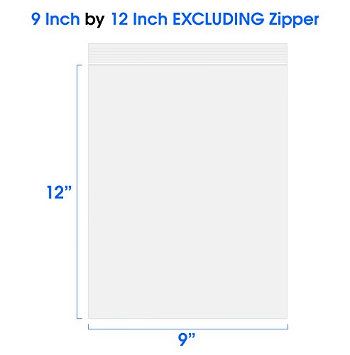 9x12 500 Count Zip Plastic Poly Bags Resealable Plastic Bags