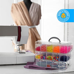 X-large Storage Container With 30 Adjustable Compartments Thread Organizer