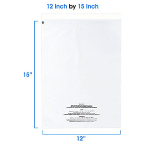 12x15 100 Count Clear T Shirt Bags Poly Bags For Shirts