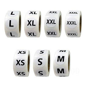 7 Sizes 3500 Pcs Clothing Size Stickers Labels Size Stickers For Clothing