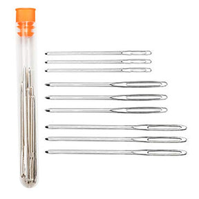 12 Pieces Large Eye Blunt Needles Stainless Sewing Needles
