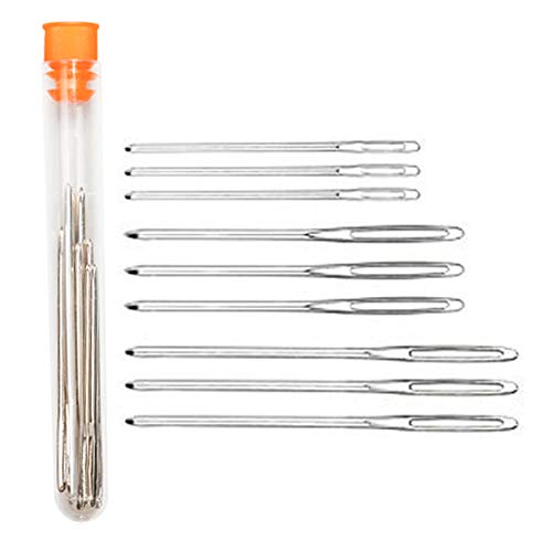 12 Pieces Large Eye Blunt Needles Stainless Sewing Needles