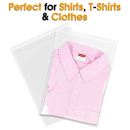 9x12 100 Count Cellophane Bags Clothing & T Shirts Clear Plastic Bags