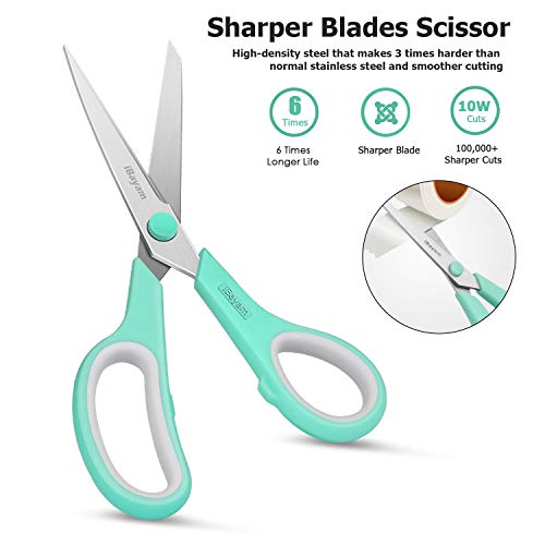 3 Pack Mint Grey Purple Scissors Sewing Scissors Craft Scissors