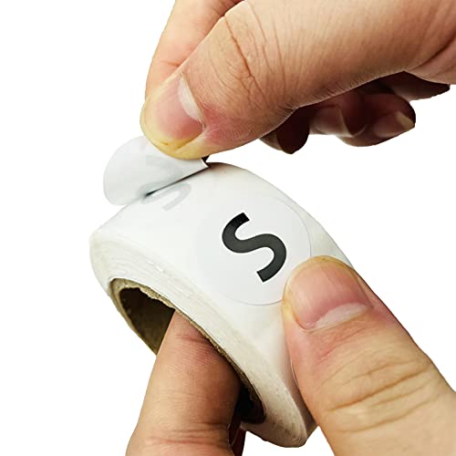 3500 Pcs 5 Size  Clothing Stickers Adhesive Size Stickers For Clothing