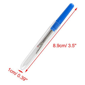 3 Pcs Blue Plastic Handle Sewing Stitch Thread Seam Ripper Unpicker
