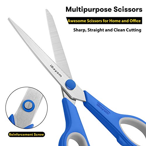 3 Pack Red Green Blue Scissors Sewing Scissors Craft Scissors