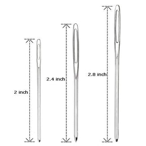 12 Pieces Large Eye Blunt Needles Stainless Sewing Needles
