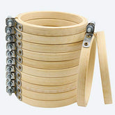 12 Pieces 3 Inch Bamboo Circle Hoops Rings For Embroidery And Cross Stitch