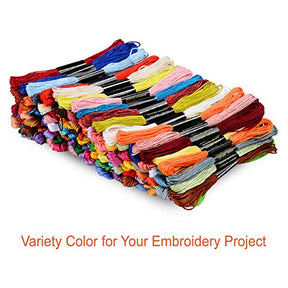 124 Skeins Embroidery Floss Cross Stitch Thread With Needles