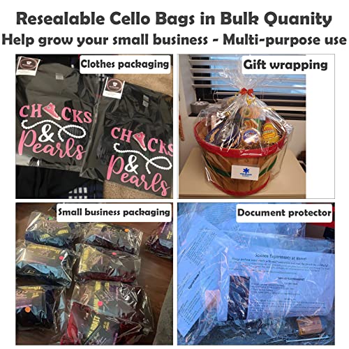 11x14 Inches Large 500 Pcs Resealable Cellophane Bags For Packaging Clothes