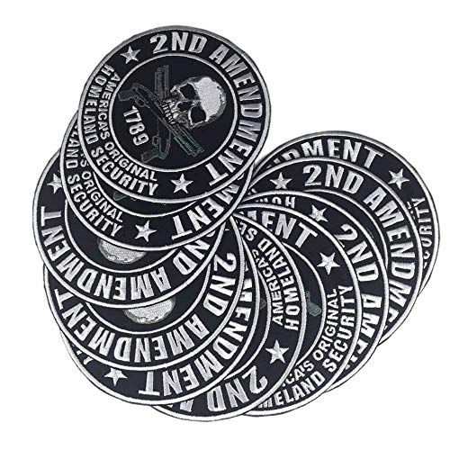 2 Pcs Skull Patch Iron On Patches Biker Patches Embroidered Patches