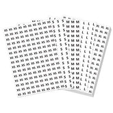 5 Sizes 3000 Pcs Clothing Size Round Sticker Clothing Size Stickers