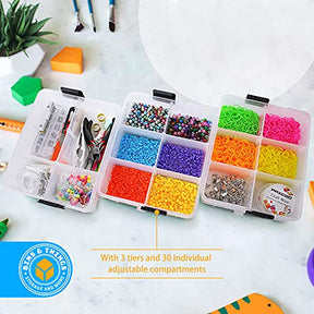 Storage Container With 18 Adjustable Compartments Craft Containers