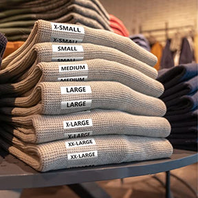 1750 Pcs Clothing Size Labels, Black And White Clothing Size Labels